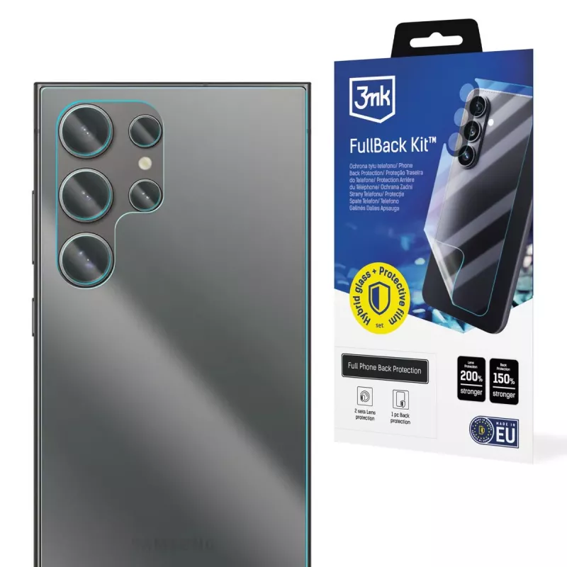 3MK PROTECTION Samsung Galaxy S24 Ultra FullBack Kit - Película de proteção para a parte traseira, laterais e câmara