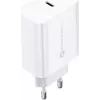 FORCELL F-ENERGY TFK-TC-25WPD carregador de parede USB-C 25W PD QC 3.0 com cabo USB-C para USB-C 3A branco