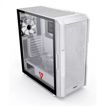 Caixa Modecom Volcano Amirani Mid-Tower Branca Vidro Temperado