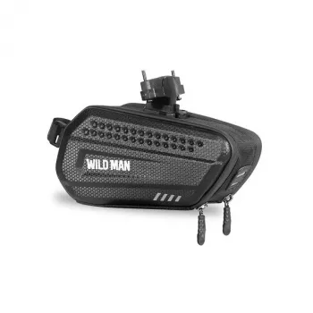 Bolsa de selim WILDMAN L ES7 1.2L Bolsa de selim de bicicleta Preta