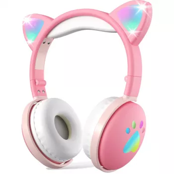 MOZOS KID DOG Auscultadores infantis sem fios Rosa