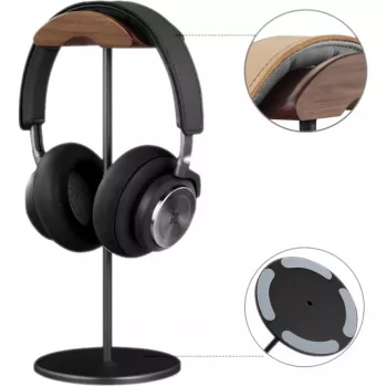 Suporte para auscultadores over-ear MOZOS HS Supreme - nogueira e metal