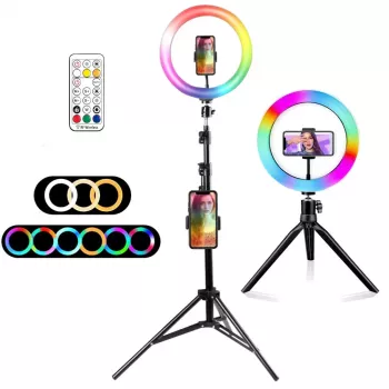 Anel de luz LED MOZOS MLM-RING-RGB 26cm