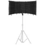 Escudo de isolamento acústico para microfone Mozos MSHIELD-CABIN-ECO, 5 painéis, preto