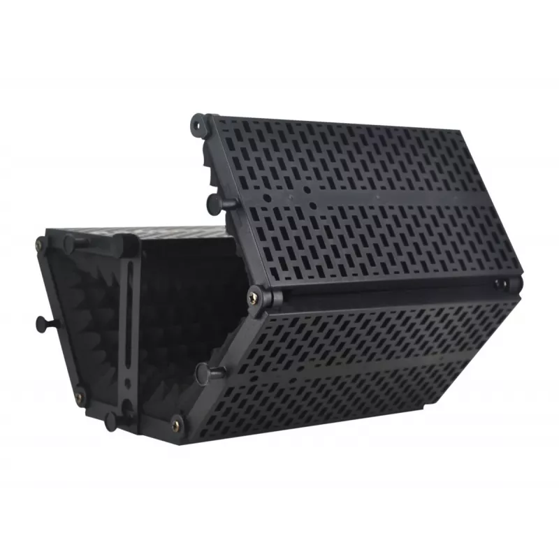 Escudo de isolamento acústico para microfone Mozos MSHIELD-CABIN-ECO, 5 painéis, preto