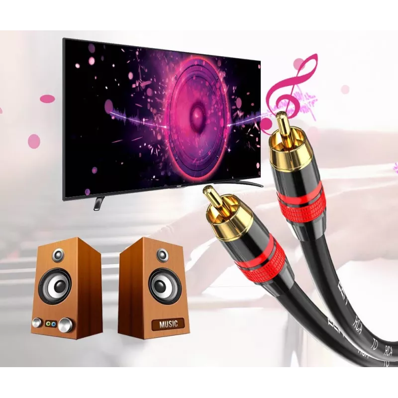 Cabo de subwoofer RCA para RCA MOZOS Premium 3m