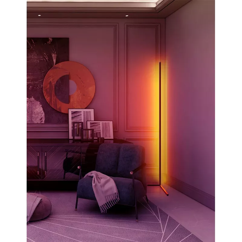 Candeeiro de chão de canto LED MOZOS LC-RGB branco