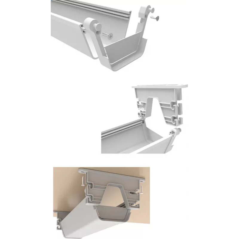 Calha de gestão de cabos para baixo da secretária MOZOS CT550WH 550 mm branca