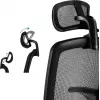 Cadeira de escritório ergonómica premium MOZOS ERGO-C com encosto em malha, preta