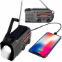 Rádio AM/FM solar com dínamo MOZOS ER-01 5000 mAh