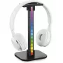 MOZOS D11 suporte para auscultadores RGB LED com hub USB e ligação áudio