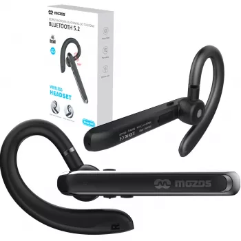 MOZOS 880 headset sem fios Bluetooth 5.2 com microfone, preto