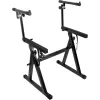 MOZOS KSX4 suporte em X para piano, piano digital e teclado, aço, preto, altura ajustável 650-980 mm, largura 300-800 mm, capacidade de carga 20 kg, dobrável
