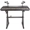 MOZOS KSX4 suporte em X para piano, piano digital e teclado, aço, preto, altura ajustável 650-980 mm, largura 300-800 mm, capacidade de carga 20 kg, dobrável