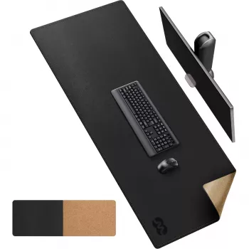 MOZOS LDP1260 tapete de secretária em pele premium 1200x600 mm preto