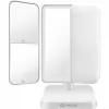 MOZOS ML10X espelho de maquilhagem LED com ampliação 10x, 3 modos de cor, regulação contínua, rotação 360°, recarregável USB-C, branco