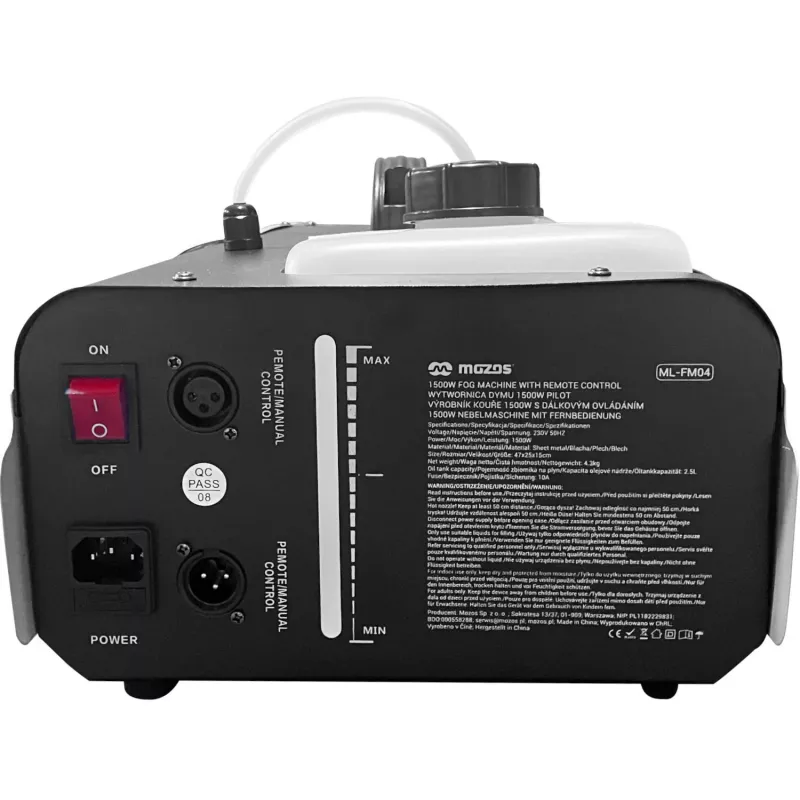 MOZOS ML-FM04 máquina de fumo 1500W com piloto