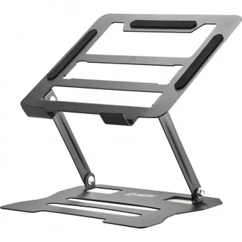 MOZOS N2-BK suporte ergonómico para portátil - preto, altura ajustável, dobrável, alumínio