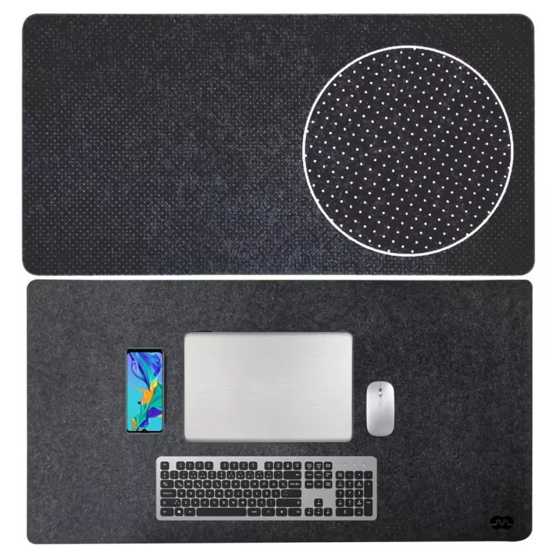 MOZOS WOOL-PAD tapete de secretária premium 120x60cm cinzento antracite