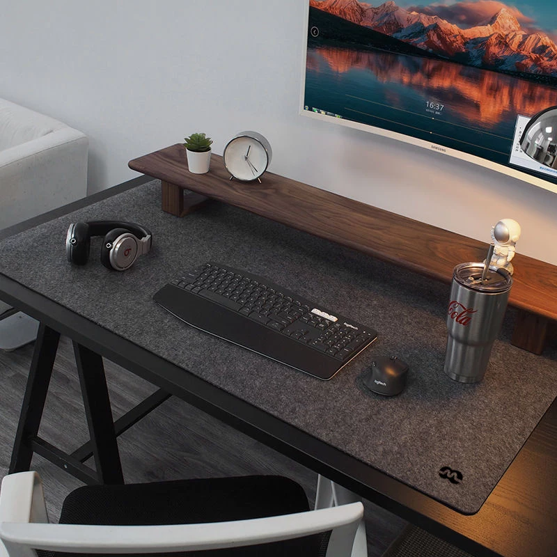 MOZOS WOOL-PAD tapete de secretária premium 120x60cm cinzento antracite