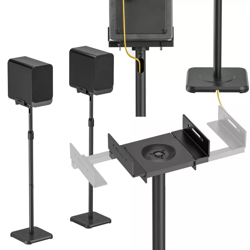 MOZOS MSS6-SET Suportes para Monitores de Estúdio Par Preto