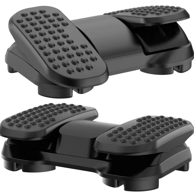 MOZOS FS6 Apoio de Pés para Escritório Preto Ajustável Ergonómico com Nódulos de Massagem
