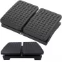 MOZOS FS8 Apoio de Pés Ergonómico para Escritório - Altura e Inclinação Ajustáveis, Superfície de Massagem Antiderrapante, Preto