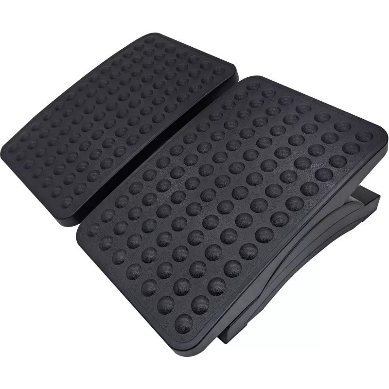 MOZOS FS8 Apoio de Pés Ergonómico para Escritório - Altura e Inclinação Ajustáveis, Superfície de Massagem Antiderrapante, Preto