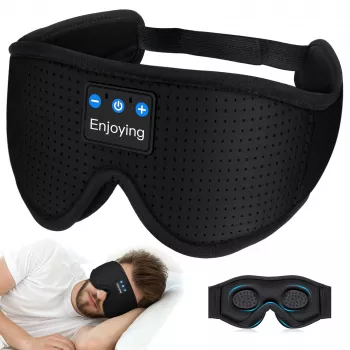 MOZOS LC001-V2 Máscara de Dormir Bluetooth com Altifalantes Estéreo, Preta