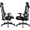 MOZOS ERGO-R Cadeira de Escritório Ergonómica com Encosto em Malha, Apoio Lombar Ajustável, Capacidade 120 kg, Preta