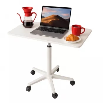 MOZOS SPM4-WH Mesa Móvel para Portátil com Altura Ajustável, Branca
