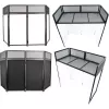 MOZOS EPDJ-100 Painel de Palco para DJ com Mesa - Ecrã Grande, Painel Branco, Estrutura Preta