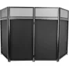 MOZOS EPDJ-100 Painel de Palco para DJ com Mesa - Ecrã Grande, Painel Branco, Estrutura Preta