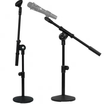 MOZOS SM807 Suporte de Secretária para Microfone de Estúdio com Base Redonda Pesada, Preto