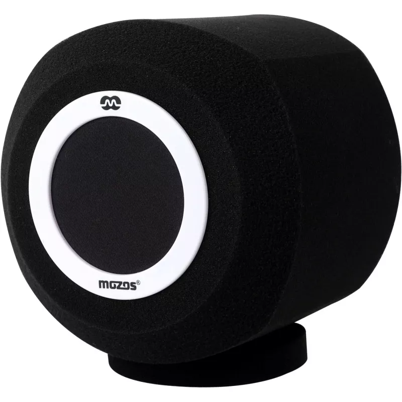 MOZOS PS-4 Filtro Pop Esférico em Espuma Protetor contra Vento Preto