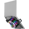MOZOS LP-RGB Plataforma para Portátil para Suportes de Secretária, VESA 75x75/100x100, Preta, Iluminação RGB