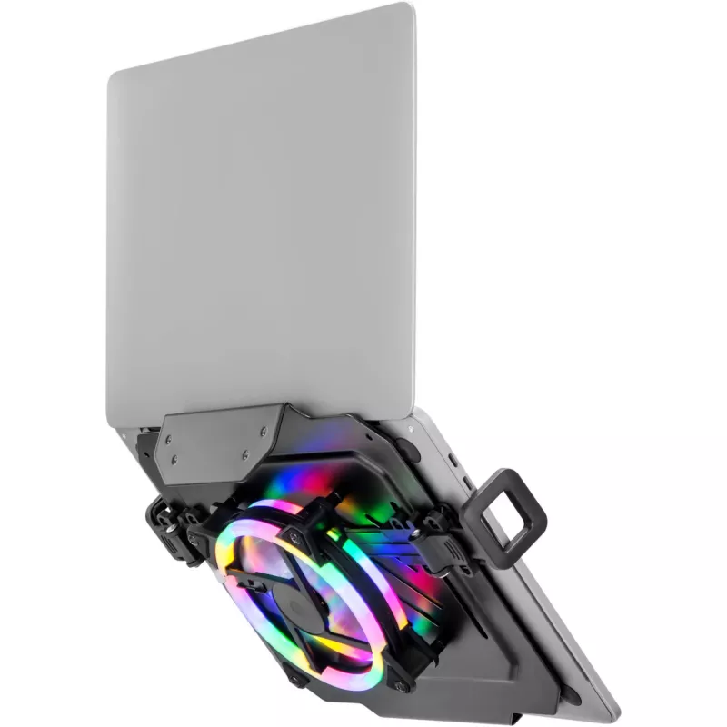 MOZOS LP-RGB Plataforma para Portátil para Suportes de Secretária, VESA 75x75/100x100, Preta, Iluminação RGB