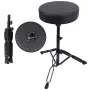 MOZOS PB02 Banco de Bateria Dobrável, Preto, Assento 280 mm, Altura 450-550 mm