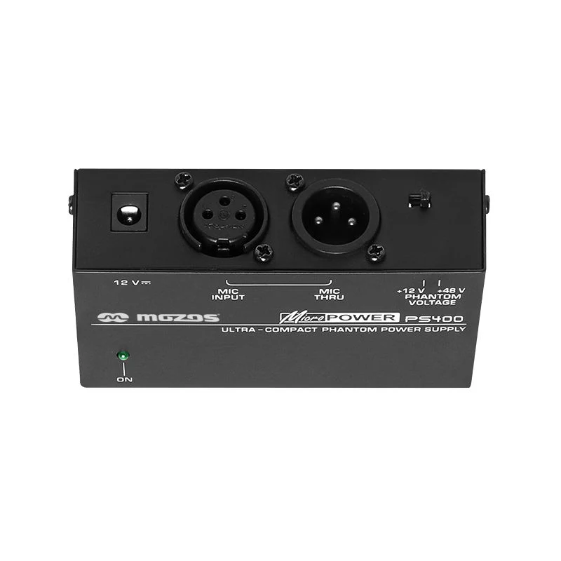 MOZOS PS400 Fonte de Alimentação Phantom 12V / 48V para Microfones XLR
