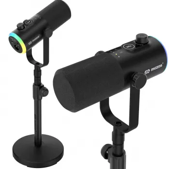 Mozos GM-ONE Microfone USB XLR RGB LED Preto