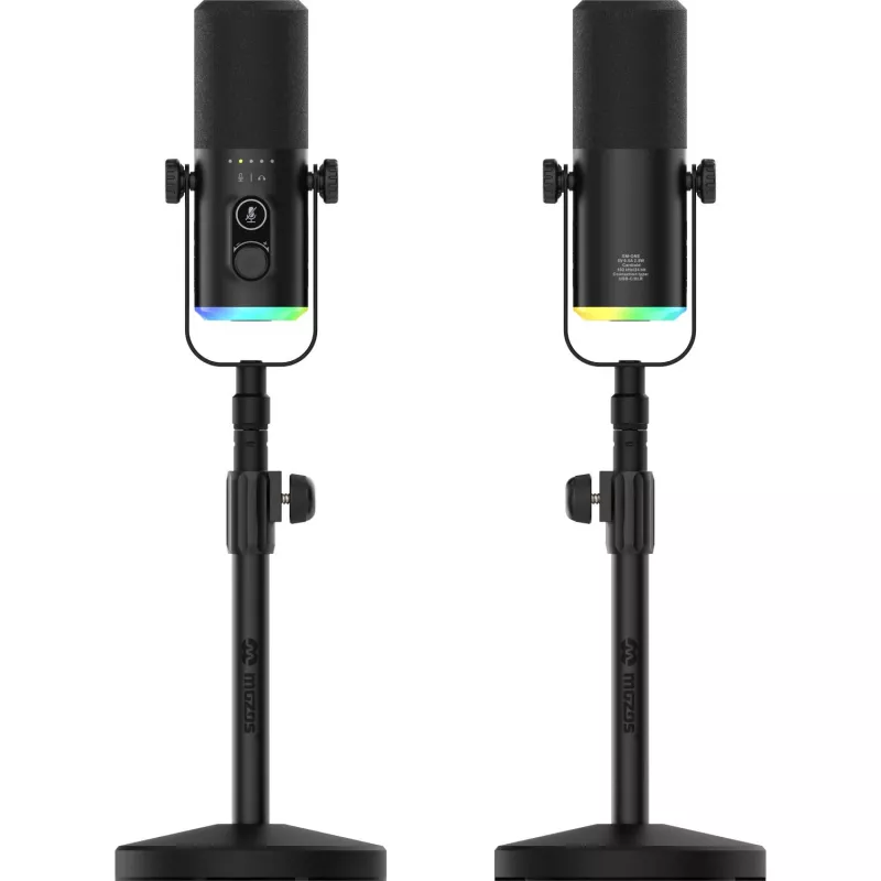 Mozos GM-ONE Microfone USB XLR RGB LED Preto