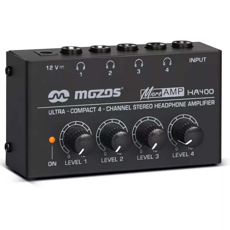 MOZOS HA400 Amplificador de auscultadores estéreo de 4 canais