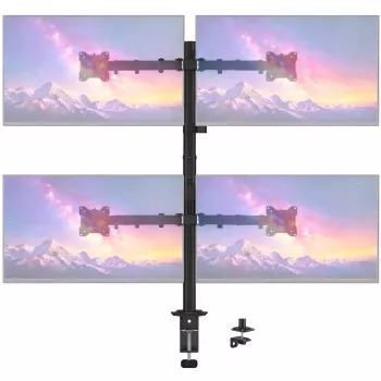 MOZOS MS04 Suporte de mesa VESA para 4 monitores 17-32 polegadas Preto