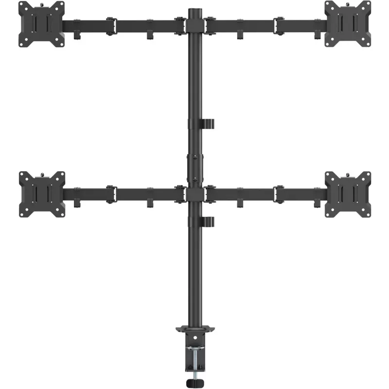 MOZOS MS04 Suporte de mesa VESA para 4 monitores 17-32 polegadas Preto