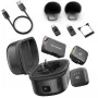 MOZOS MX4-DUAL Sistema de microfone duplo sem fios 2.4 GHz para smartphones
