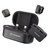 MOZOS MX4-DUAL Sistema de microfone duplo sem fios 2.4 GHz para smartphones