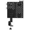 Huzaro Sync 3.0 Painel organizador de secretária - Preto, 700x600 mm, fixação por aperto, com 2 prateleiras, 5 ganchos, porta-canetas