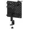 Huzaro Sync 3.0 Painel organizador de secretária - Preto, 700x600 mm, fixação por aperto, com 2 prateleiras, 5 ganchos, porta-canetas