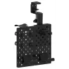 Huzaro Sync 3.0 Painel organizador de secretária - Preto, 700x600 mm, fixação por aperto, com 2 prateleiras, 5 ganchos, porta-canetas
