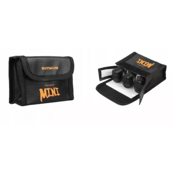 SUNNYLIFE Bolsa de segurança ignífuga para baterias para DJI Mavic Mini / Mini 2 / Mini SE - Capacidade para 3 baterias